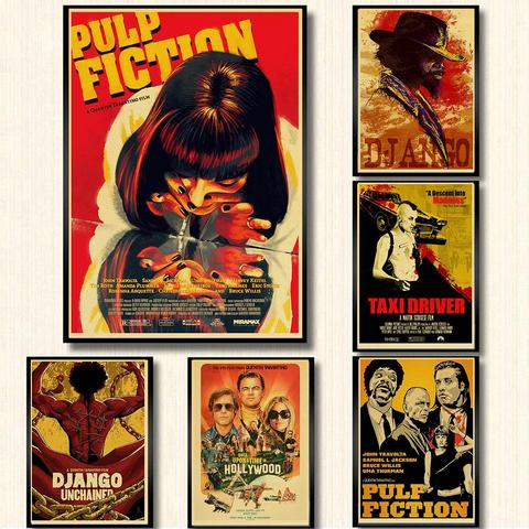 Quentin Tarantino película Kill BIll/Pulp Fiction/Django desencadenado Retro Poster kraft papel pared carteles para la pintura de la habitación del hogar ► Foto 1/6