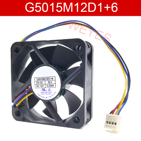 Ventilador de 50mm para coche G5015M12D1 + 6, 12V, 0.2A, 50x50x15mm, 4 pines, PWM, original, nuevo ► Foto 1/2