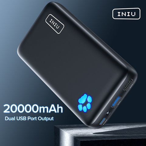 INIU-Banco de energía de 20000mAh, cargador portátil USB C de carga rápida, paquete de batería externa para iPhone 12 Pro Xiaomi ► Foto 1/6