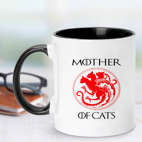 Taza de té creativa de cerámica para madre de gato, Regalo para mamá, 11oz, taza de café de viaje ► Foto 1/6