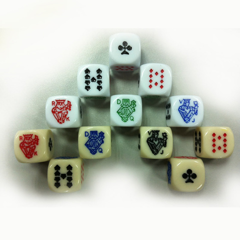 Juego de póker de 10 piezas, Puzzle de dados de 6 lados para niños, accesorio de juego de 15mm ► Foto 1/4