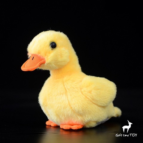 Muñeco de pato realista, pato de felpa amarillo, animal de peluche artificial, juguete para regalo, colección de 15cm, muñeco topo de simulación ► Foto 1/5