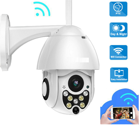 YCC365 Plus Cámara al aire libre cámara IP de seguridad domo de alta velocidad Wifi 1080P Wifi PTZ Pan Tilt 4X Zoom Digital cámara de vigilancia ► Foto 1/6