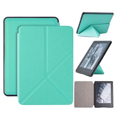 Funda de Origami con soporte para amazon Kindle Paperwhite 4, 2022, Funda de cuero con tapa para lector de e-book ► Foto 1/5