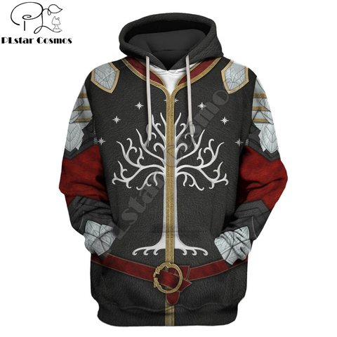 Sudadera con capucha personalizada para hombre y mujer, ropa con pegatina de árbol de Gondor, sudadera de moda Harajuku, chaqueta informal de cosplay, DW0036 ► Foto 1/6