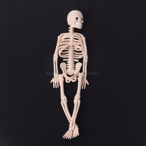Mini figura de esqueleto humano de cuerpo completo, juguete colgador para teléfono Halloween N15 19 ► Foto 1/6