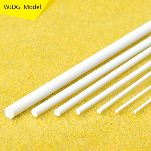 Barras redondas de plástico ABS para soldar, 10 Uds., blanco, para casa, arena, mesa, modelo de construcción, directo, 1mm-10mm de longitud, 25 cm ► Foto 1/5