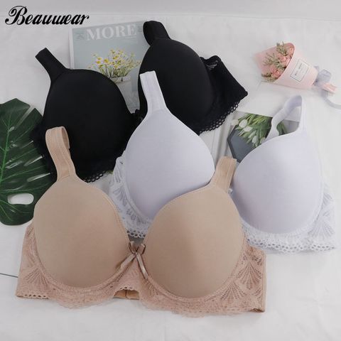 Beauwear-Sujetador de realce sin forro para mujer, ropa interior de talla grande 40D 42D 44D 46D 48D 50D, lencería femenina Sexy ► Foto 1/6