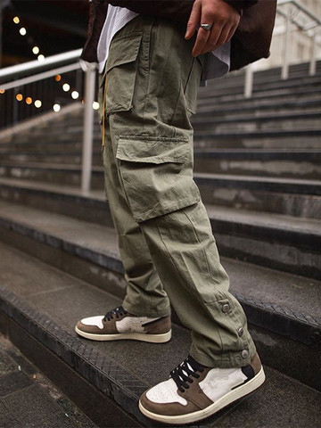 Pantalones Cargo para hombre, ropa informal estilo Hip Hop, jogging, a la moda, para gimnasio, Fitness, 2022 ► Foto 1/6