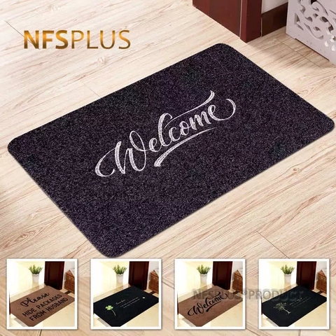 Felpudo decorativo para el hogar, alfombra de poliéster con estampado bordado, impermeable, antideslizante, para interior y exterior, 40x60cm ► Foto 1/6