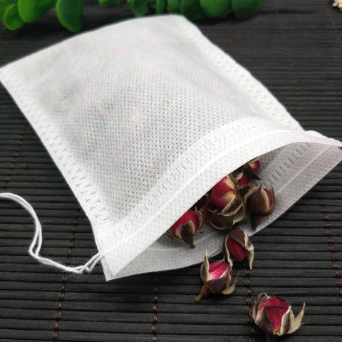 200 Uds \ 500 Uds \ 1000 Uds bolsas de té 7X9CM bolsitas vacías para té perfumado con cadena de sanar filtro sellado desechables bolsas de té para Herb té Suelto ► Foto 1/6