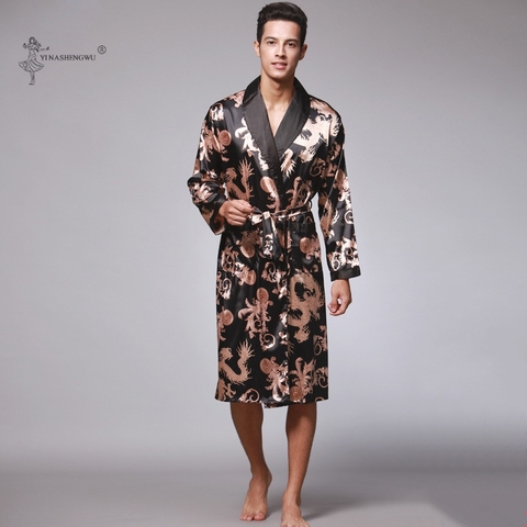 Yukata-Kimono japonés para hombre, albornoz de dragones, pijamas Haori, conjuntos de abrigo Harajuku, ropa de dormir, blusa, túnicas, disfraces ► Foto 1/6