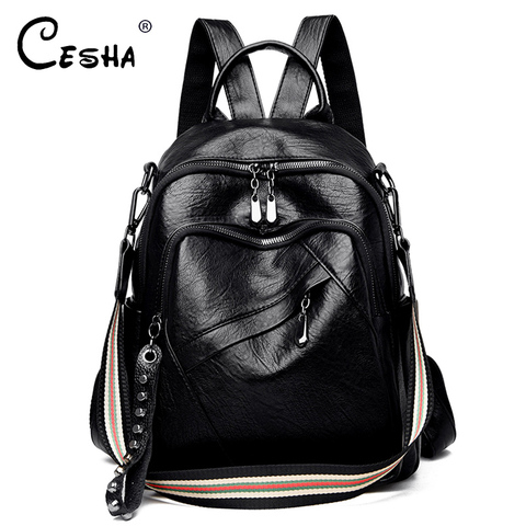 Mochila De cuero suave de diseñador de lujo para mujer, bolso de hombro de cuero duradero de alta calidad, mochila de viaje informal a la moda ► Foto 1/6