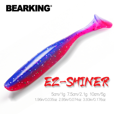 BEARKING Ez ojo morado 5cm 7,5 cm 10cm Wobblers caliente carpa cebos blandos para pesca artificiales de silicona doble Color cebos ► Foto 1/6