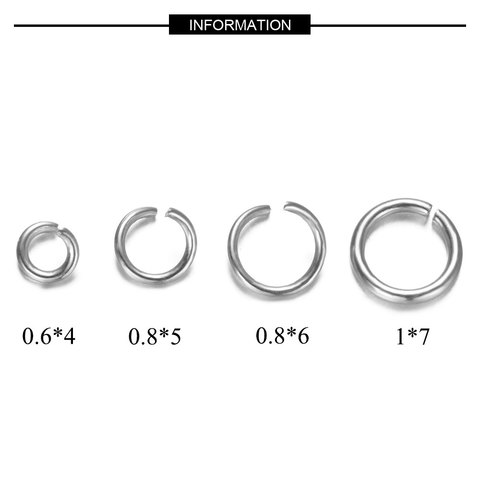 500 unids/lote 3-8mm anillo de salto 100% acero inoxidable, cierre de langosta al por mayor encontrar suministros de joyería ► Foto 1/2