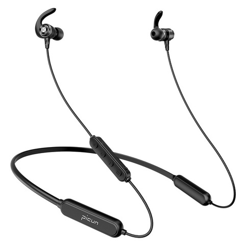 Picun-auriculares inalámbricos H18X con Bluetooth, audífonos de cuello resistentes al agua IPX7 para deportes, correr, diseño magnético ► Foto 1/6