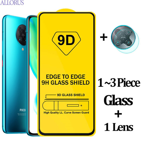 1~3 piezas Film Poco X3 M3 Protector de pantalla Xiaomi Pocophone F2 Glass Poco F2 Pro cristal + lente de cámara suave,vidrio templado 9D Xaomi F2 little Poko PocoF2 Pro Poco X 3 NFC X-3 película protectora ► Foto 1/6