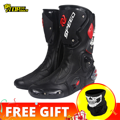 Botas para motociclista profesional para hombre, zapatos para Moto de carreras, Motocross, todoterreno, de motocicleta de carretera ► Foto 1/6