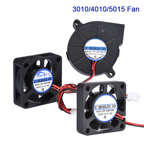 3010, 4010, 5015, ventilador de refrigeración del ventilador sin escobillas ventilador 5V 12V 24V 3D piezas de la impresora para V6 extrusora de salida Hotend J-cabeza Turbo RepRap Bowden ► Foto 1/6