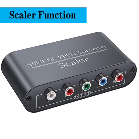 Compatible con HDMI a componente RGB 5RCA YPbPr Video + R/L de convertidor de Audio con Scaler HD 1080P adaptador para Monitor HDTV para proyector ► Foto 1/6