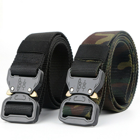 Cinturón táctico de nailon para hombre, cinturón de combate militar SWAT Molle, cinturón táctico de supervivencia ► Foto 1/5