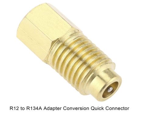 Adaptador de depósito de refrigerante/bomba de vacío AC R134A, adaptador de ajuste R12, ACME-M de 1/4 