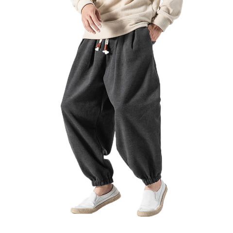 2022 hombres pantalones Hip Hop Harem Pantalones caídos de entrepierna hombres Parkour pista cónicos pantalones de entrenamiento Jogger pantalones de algodón pantalones de M-5XL ► Foto 1/6