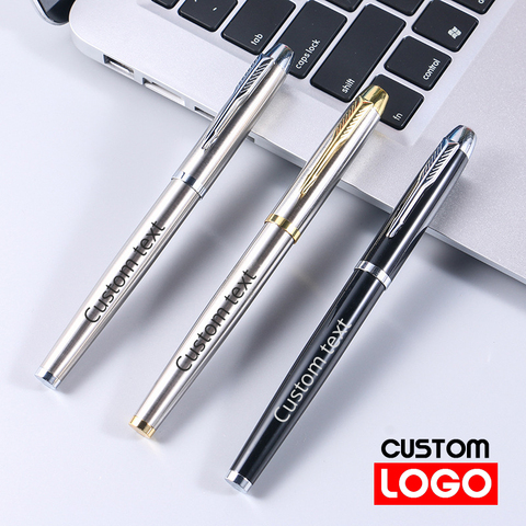 Bolígrafo de Gel Metal bolígrafo con forma de flecha pluma firma pluma personalizada logotipo papelería al por mayor letras nombre grabado ► Foto 1/6