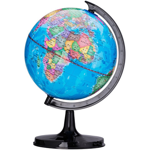 Globo de escritorio giratorio para niños, mapa del mundo, enseñanza, HD, PVC, Atlas de la tierra, geografía, juguete, ornamento educativo, 14,2 Cm/10,6 cm ► Foto 1/6