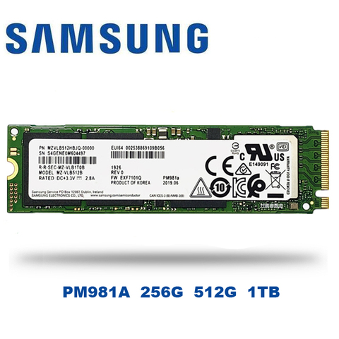 SAMSUNG-unidad interna de estado sólido para ordenador de escritorio, unidad SSD M.2, PM981A, NVMe, PCIe, 3,0x4, 256GB, 512GB, 1tb ► Foto 1/1