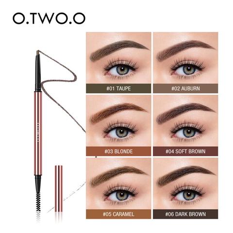 O.TW O.O-lápiz de cejas triangular ultrafino, maquillaje a prueba de agua, Rubio, marrón, definición precisa de cejas, cosméticos para ojos en 6 colores ► Foto 1/6