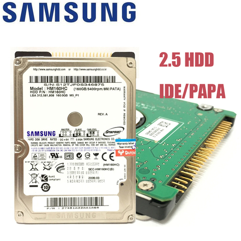 SAMSUNG portátil 40GB 60GB 80GB 120GB 160GB 40G 60G 80G 120G 160G 2,5 HDD 5400rpm 8M papá IDE discos duros internos de disco ► Foto 1/4