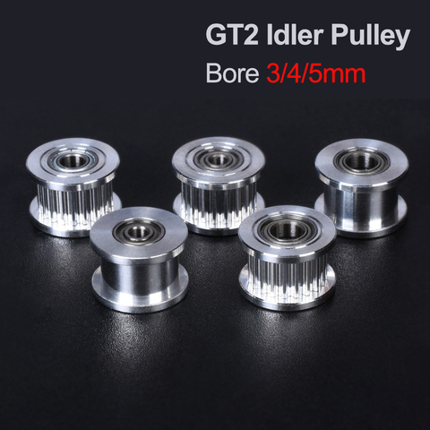 Polea De distribución GT2 de alta calidad, 20 dientes con/sin rueda dentada perforada 3/4/5mm, piezas de impresora 3D para Prusa i3 MK3 GT2 Belt ► Foto 1/6