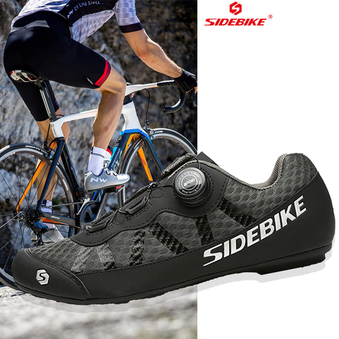 SIDEBIKE-zapatos de ciclismo transpirables para hombre y mujer, zapatillas antideslizantes para ciclismo de montaña o de carretera, con suela de goma plana ► Foto 1/6