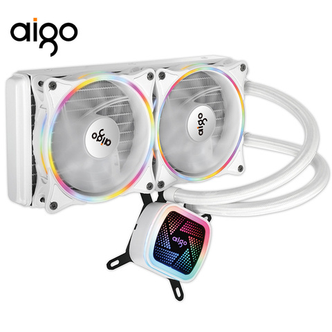 Aigo PC ventilador con cubierta de agua enfriador ventilador CPU 120MM T120/240 de agua de refrigeración de disipador de calor integrado Clooer radiador de refrigeración del LGA 115X/2011/AM4 ► Foto 1/6