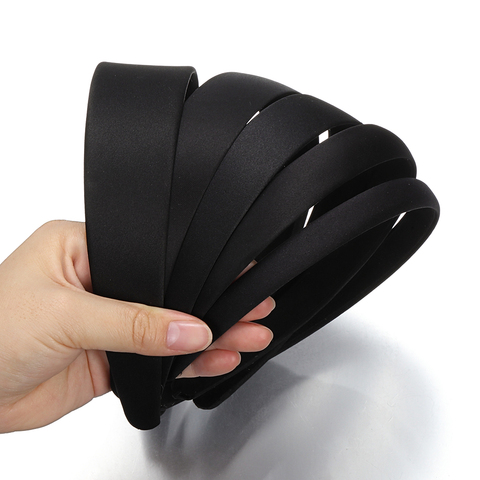 1 pieza 1,5/2/2,5/3/4 cm bandas para la cabeza de plástico negro ancho bisel plano para hacer joyas DIY accesorios bandas para el pelo accesorios de fijación Base ► Foto 1/6