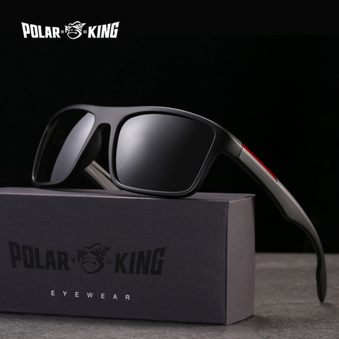 Polarking-gafas de sol polarizadas para hombre y mujer, lentes de sol cuadradas clásicas de lujo para pesca, clásicas, UV400 ► Foto 1/6