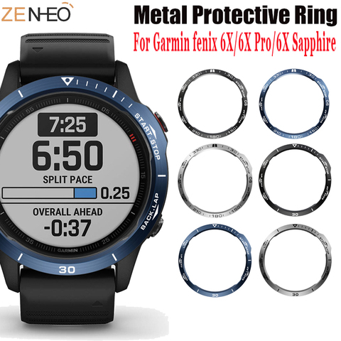 Anillo protector de Metal para Garmin Fenix 6X/6X Pro/6X, zafiro, con bisel metálico, cubierta de diseño, accesorios nuevos para reloj inteligente ► Foto 1/6