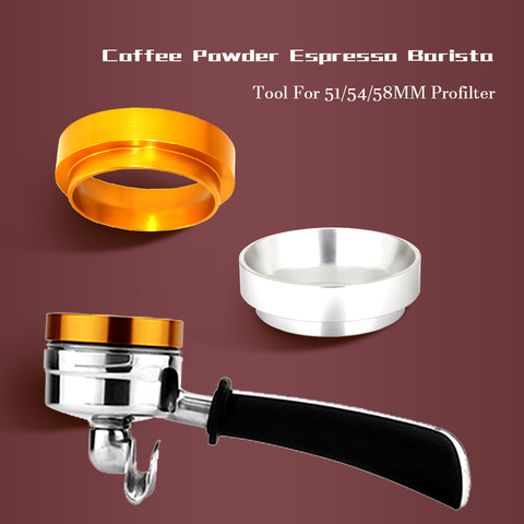 Anillo de dosificación inteligente de aluminio Breville Delonghi para cuencos de elaboración, manipulación de café, Espresso, herramienta para café en polvo de Barista, 51/54/58mm ► Foto 1/6