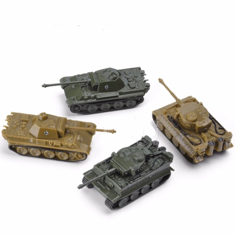 1:144 4D modelo de tanque clásico de la Segunda Guerra Mundial modelo terminado tipo Tigre/leopardo arena mesa de plástico tanques de juguete ► Foto 1/6
