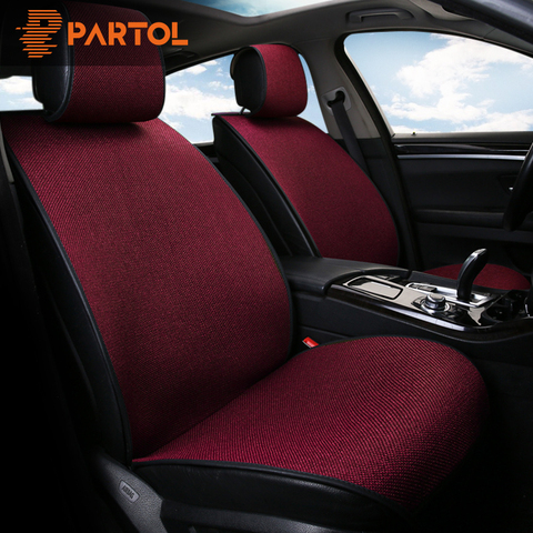 Patrulla Lino transpirable cubierta de asiento de coche Universal asiento de automóvil cubre asiento Auto cojín accesorios interiores del coche Protector ► Foto 1/6