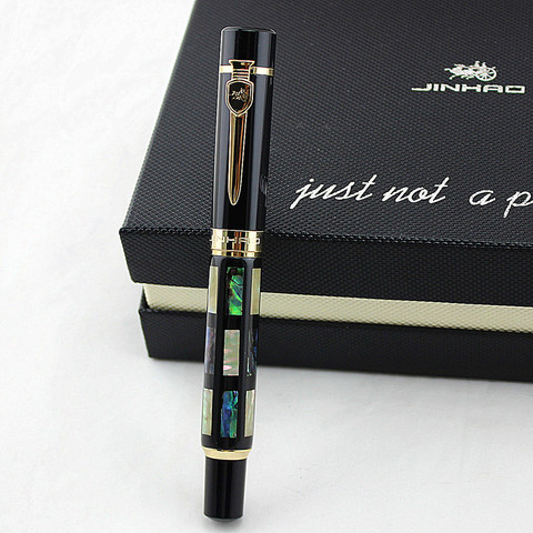 Pluma estilográfica de lujo con carcasa de mar Real, bolígrafo Jinhao 650, negro, 18kgp, mediano ► Foto 1/5