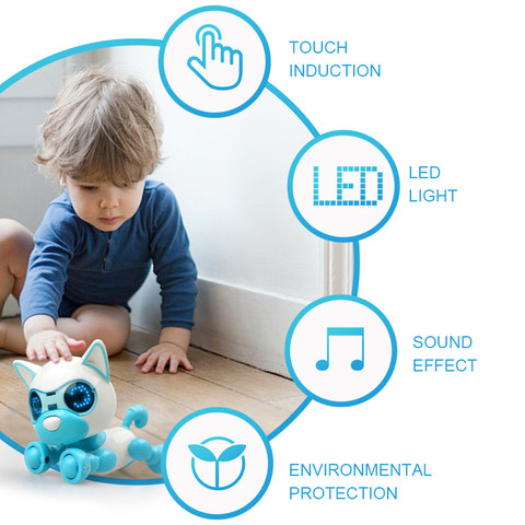 Robot de mascota inteligente para niños, juguete de Perro Robot interactivo, Juguetes para perros electrónico ► Foto 1/6