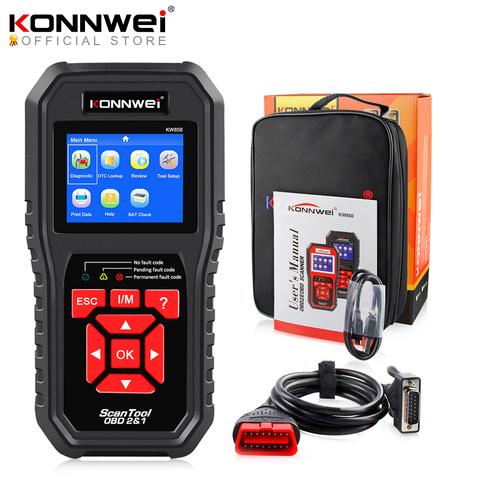 KONNWEI-escáner de diagnóstico para automóvil KW850 OBD2, herramientas de diagnóstico OBD 2, herramienta de diagnóstico de coche, motor de verificación, lector de código automotriz, negro ► Foto 1/6