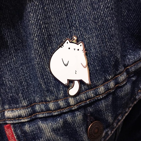 Pin esmaltado de gato para fiesta, Pin para solapa con insignia ► Foto 1/1