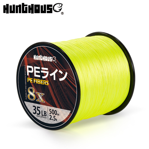 Hunthouse 4x8x4 hilos 8 hilos PE trenzado de 300 de 500 a 1000m línea de pesca Super fuerte pesca línea trenzada 16 20 25 35 50LB ► Foto 1/6