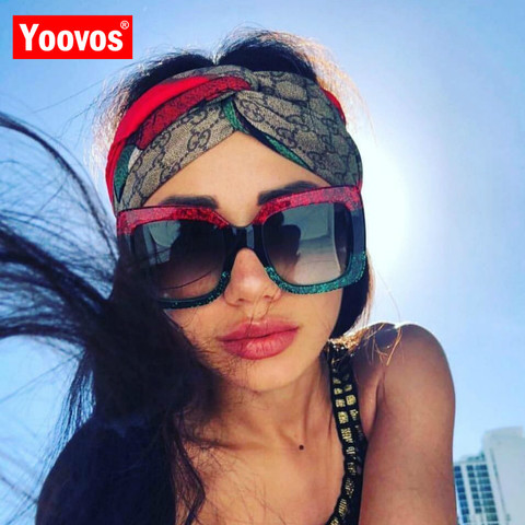 Yoovos-gafas de sol cuadradas para mujer, lentes de sol cuadradas