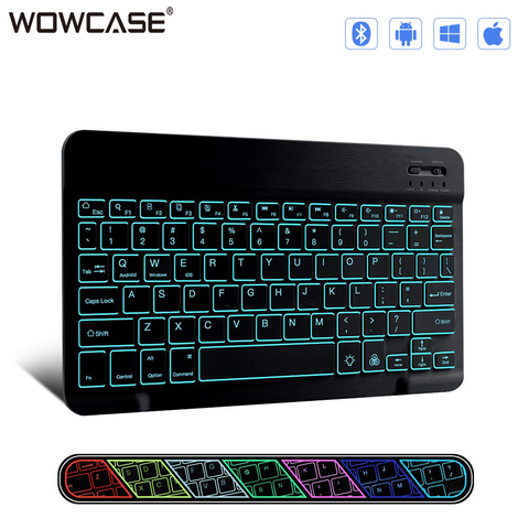 Teclado inalámbrico con retroiluminación de 7,9 pulgadas, dispositivo de mesa recargable para iPad Mini/iPad Air/iPad 9,7/iPad Pro, para otros dispositivos iOS y Android ► Foto 1/6