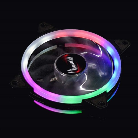 Ventilador de refrigeración ajustable para ordenador, 120mm, ventilador con cubierta de PC, Enfriador de carcasa, brillante, RGB, LED, rojo, azul, verde, para ordenador ► Foto 1/6