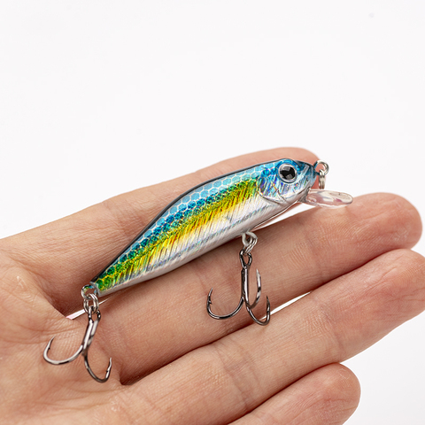 Señuelos de Pesca 5g 58mm agua flotante Minnow Wobbler de pesca Isca cebos artificiales para Bass perca Pike ► Foto 1/4